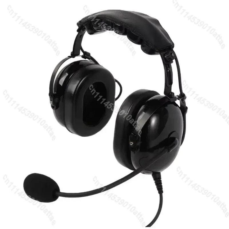 Compatible With POWER-TIME Aviation Headset Over Ear Noise Cancelling Waterproof Ground Support Push to Talk Adjustable Boom
