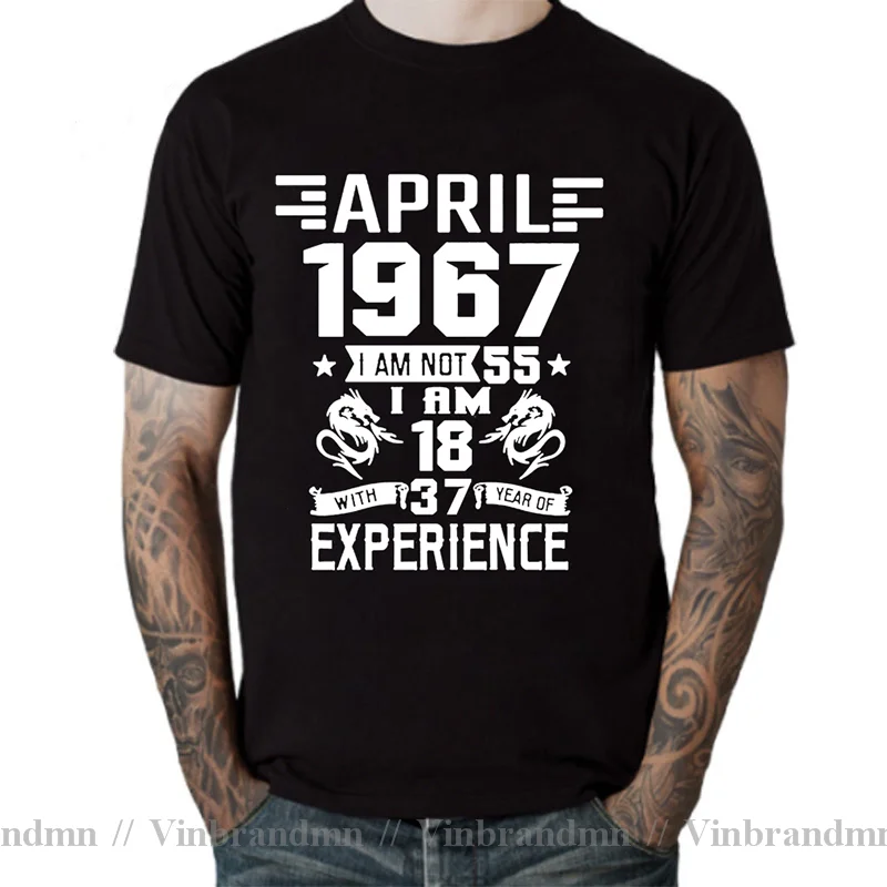 I'm 18 with 37 Year of Experience Born in 1967 Nov September Oct Dec Jan Feb March April May June July August 55th Birth T Shirt