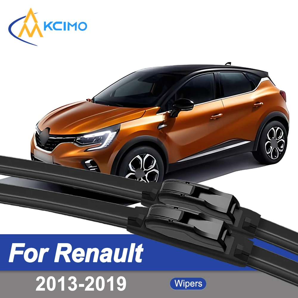 

Premium Rubber Durable Silent Windshield Wiper Blades 2pcs for Renault Captur J87 2013-2019 Samsung QM3 Front Wiper Blades Set