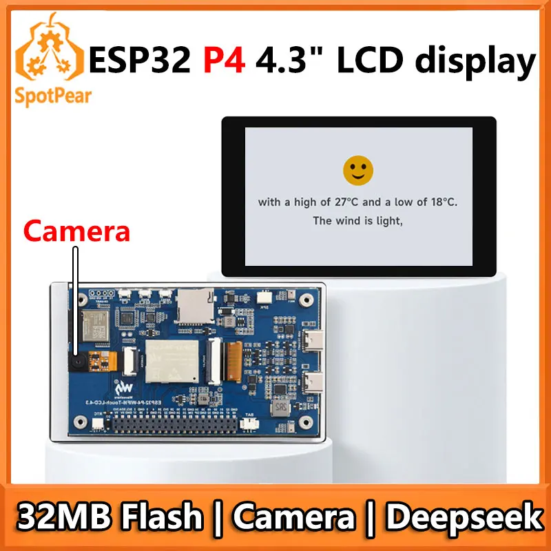 ESP32-P4-WIFI6 4.3inch LCD Display AI Development Board 480×800 4.3 inch TouchScreen Deepseek