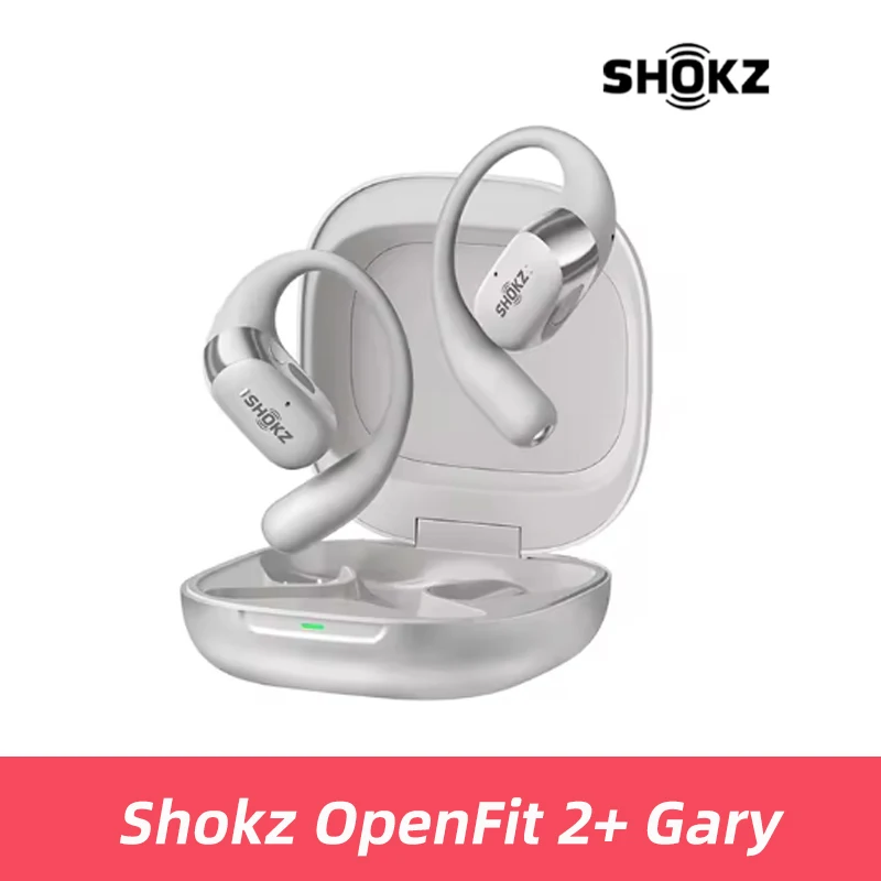 SHOKZ OpenFit 2+ gratis oortelefoons Dolby Audio-compatibel 48 uur IP55 waterbestendigheid USB-C draadloos opladen Nieuw T921