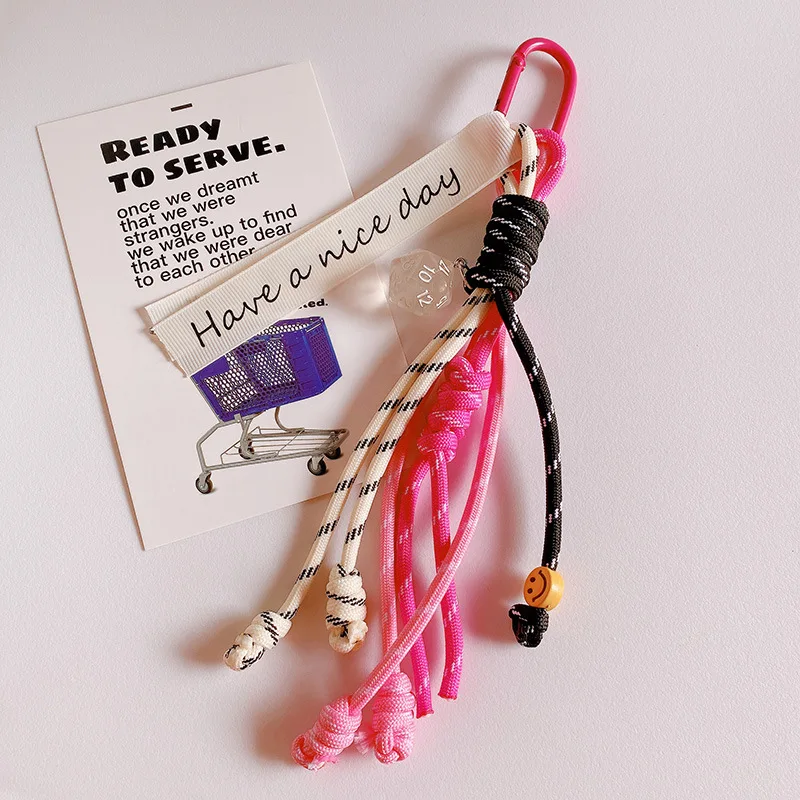 HD9192A2 color red and blue with woven rope bag pendant keychain pendant pendant creative multi-sided dice