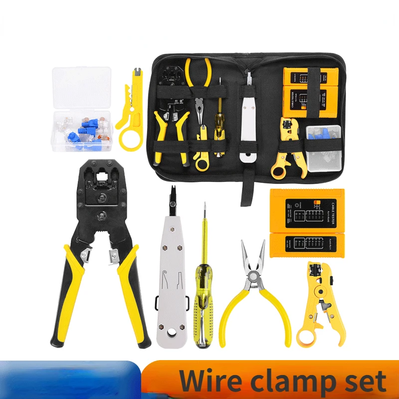 Wire stripper Wire clamp Screwdriver Wire stripper tool set with cable tester Spring clamp Wire clamp