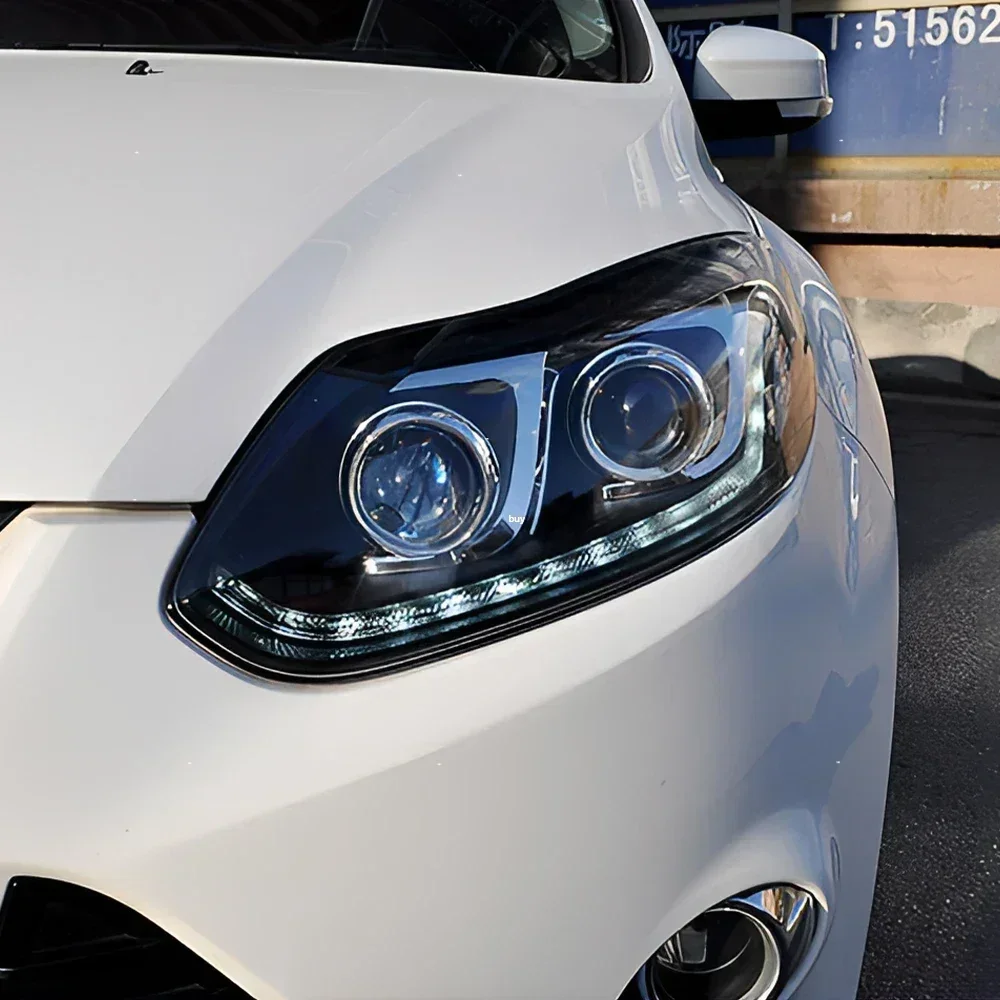

For Ford Focus 2012-2014 Car Front Lamps Upgrade Flashing Turn Light 2 Projector Lens Accessories LED Auto Headlights Assembly