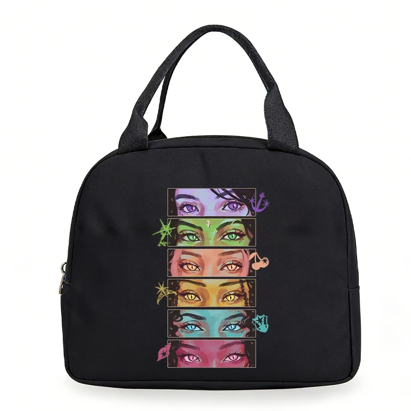 1Pc Katseye Portable Lunch Bag Women Men Portable Food Insulation Package Funny Korean Ulzzang Katseye Kid Lunch Bags