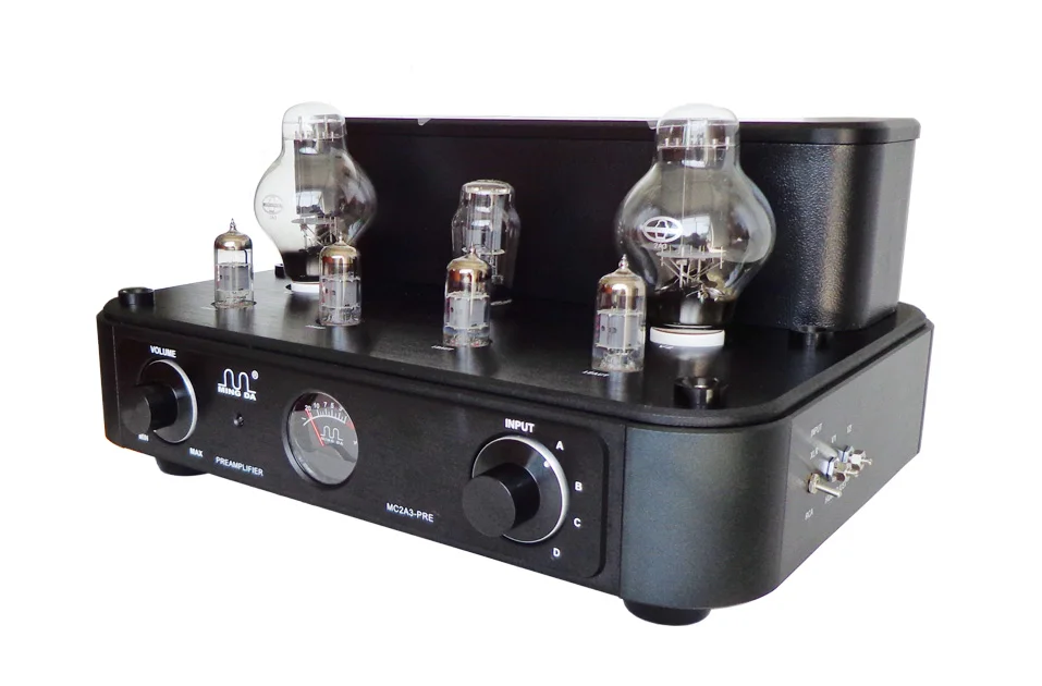 MEIXING Mingda MC2A3-PRE Vacuum Tube Pre Amplifier Preamp 4*RCA Input ECC82*4 2A3*2 5Z4P*1 Output: 0.1V - 8V Gain 19dB