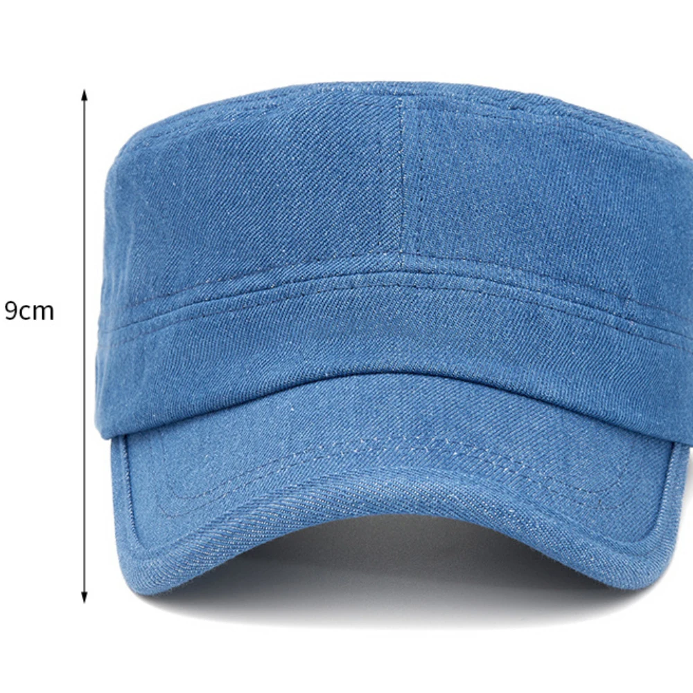 HT5133 Einfarbige Baseballkappe 2026 Neue Flache Armeekappe für Männer und Frauen Verstellbare Snapback-Kappe Unisex Ganzjahres-Baseballmütze – Detail 2