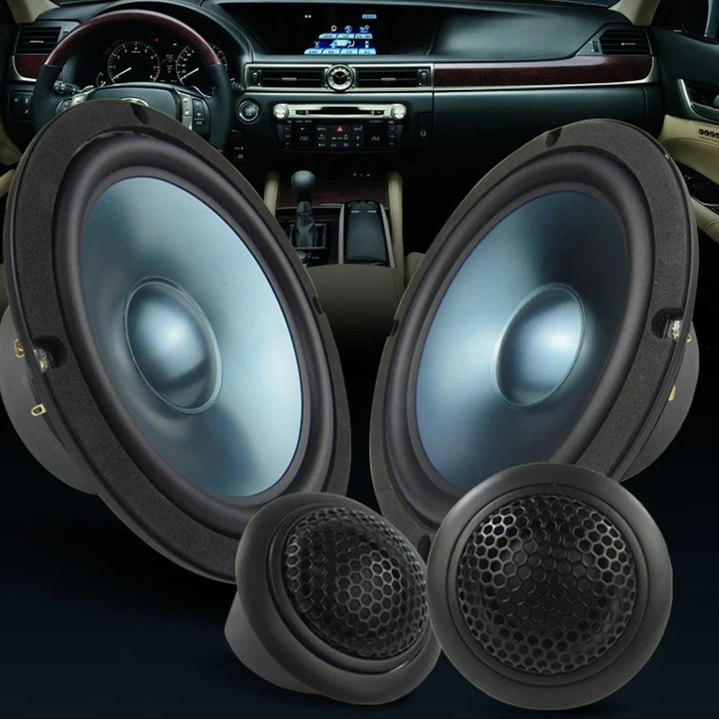 

2pcs TS-T120 Car Speakers Audio Horns Vehicle Subwoofer Tweeter 12-24V 10W 89db General Purpose Black Loudspeaker Accessories