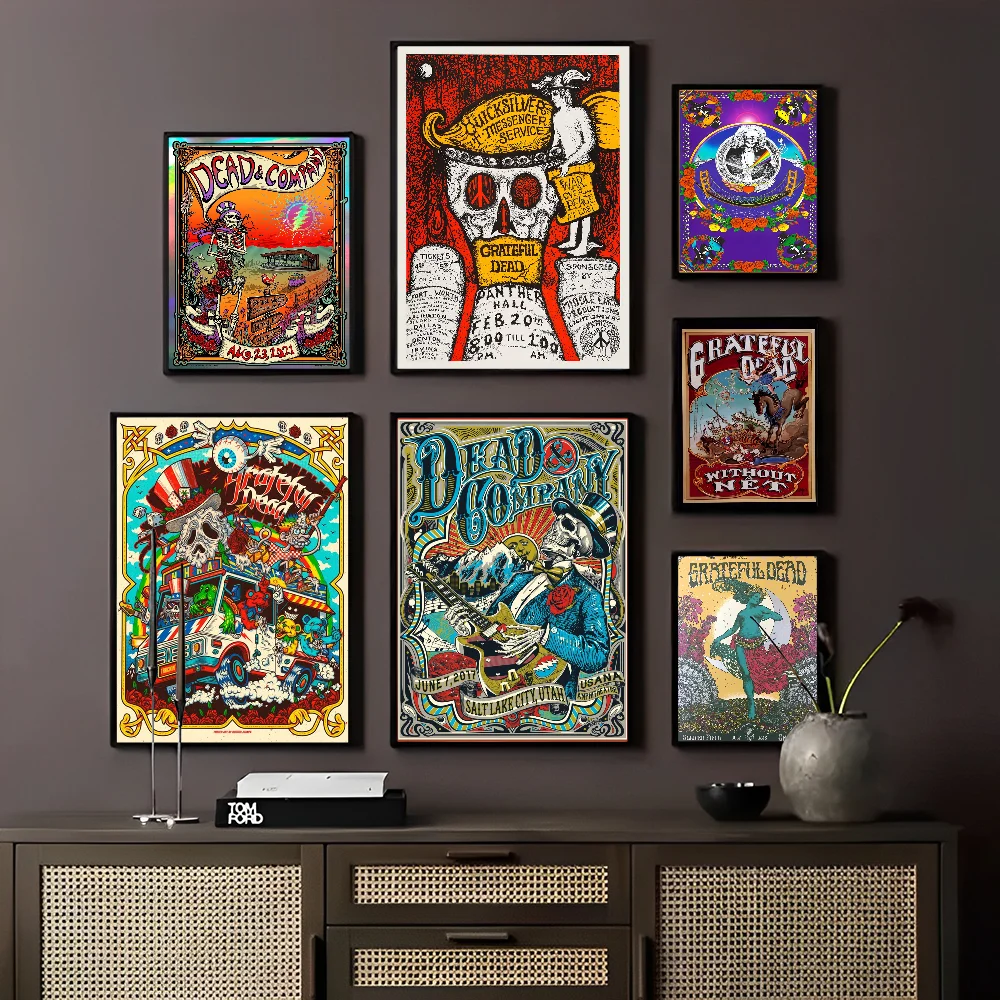 Grateful Dead DIY Sticky Poster Whitepaper Prints Posters Artwork Vintage Decorative Painting