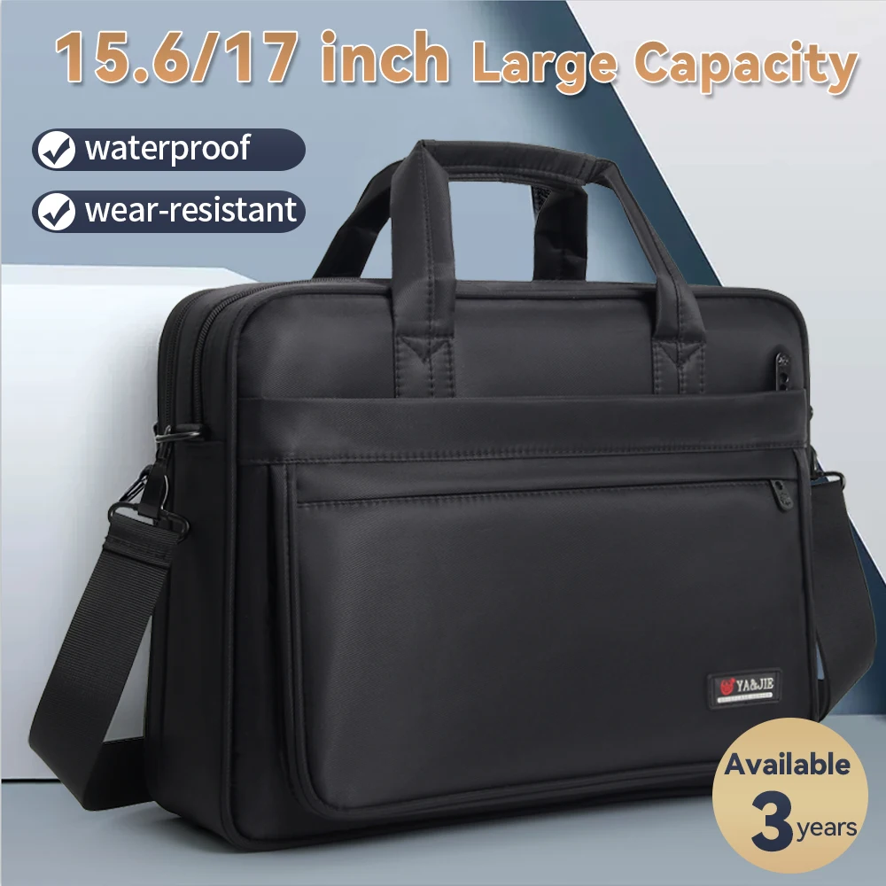 Briefcases For Men Canvas Tote Bag Large Laptop Case 15.6 Inch 17 Inch 14 Inch Computer Bag Work Business Shoulder Office