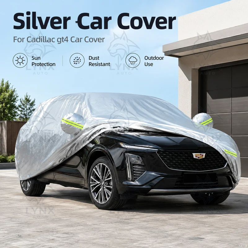 For Cadillac gt4 Car Cover Full Exterior Protective Cover Sun Shade Dust Resistant Outdoor All Weather Protection Scratch Resist