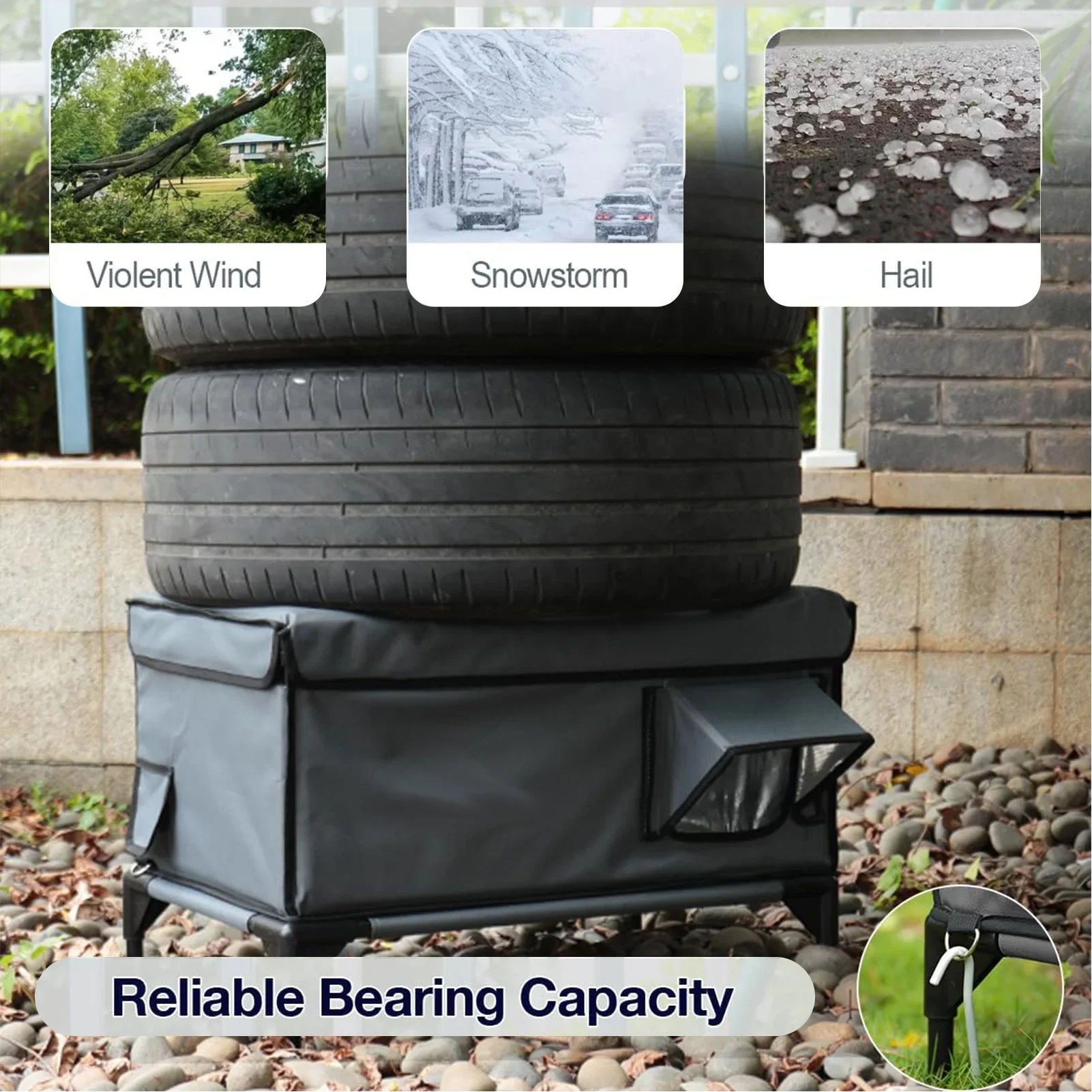 

Зимний уличный домик для кошек с таймером контроля температуры, ветрозащитный, с подогревом, легко собирается, для уличных бездомных кошек