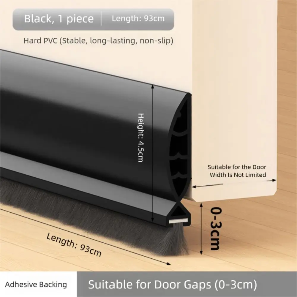 Fish shaped Door Draft Stopper Noise Reduction Self-adhesive Door Bottom Sealing Strip Insect Prevention Thickened