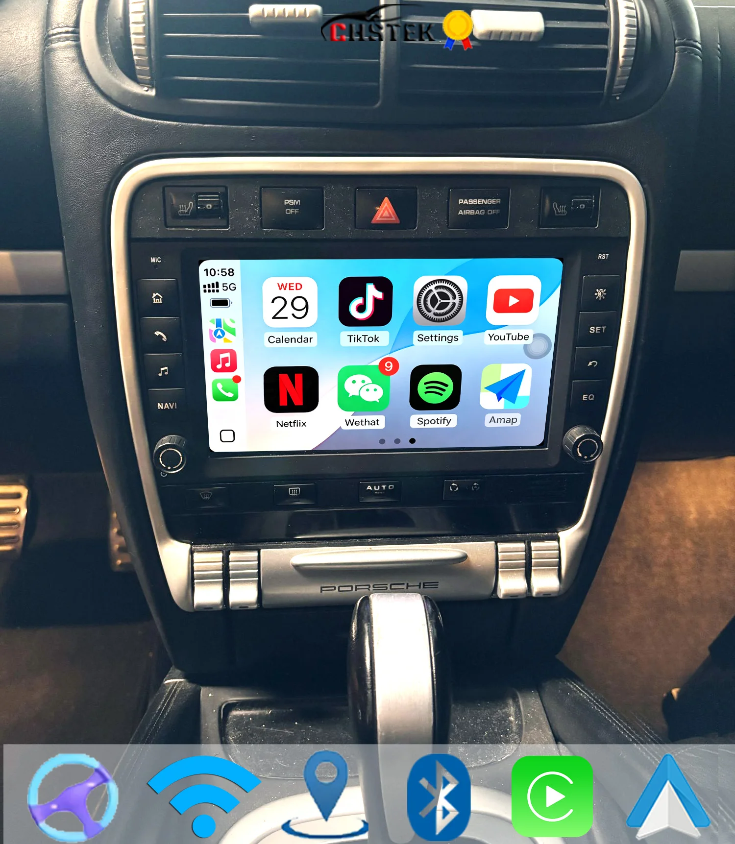 

Для Porsche Cayenne 9PA 957 955 2002-2010 Автомагнитола Android 14 с Carplay, навигацией, WIFI, 4G, RDS, мультимедийный плеер CHSTEK