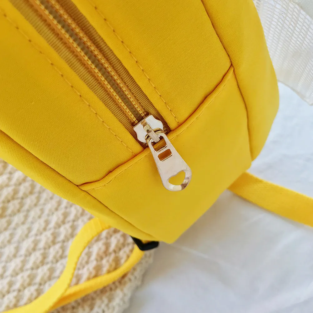 Yellow Kids Girls Bee Anti-Lost Backpack Canvas Travel Bag Cartoon School Yoga Dance Bag Backpack for Girl