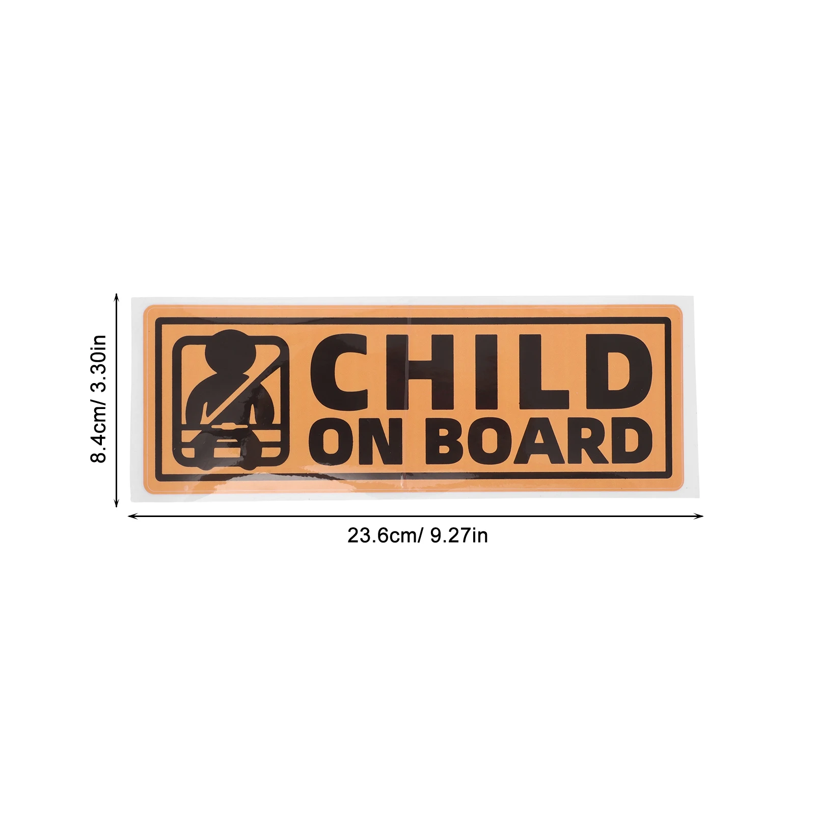 10 قطع من ملصقات تحذير السيارة باللون الأصفر الساطع على اللوحة، علامة أمان ممتصة للصدمات مقاومة للماء لشاحنة النافذة الخلفية