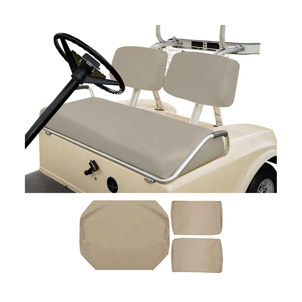 Golf Cart Replacement Cover Set for Club Car (1982-2000) Pre 2000 Beige