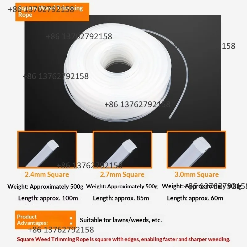 Universal Twist Serrated Nylon Grass Trimmer Line Wear Resistant Brush Cutter String Lawn Mower Weed Eater Replacement Cutting