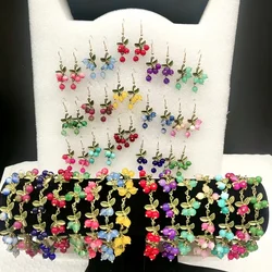 Multicolor Mori Romantic And Sweet Leaf Stone Earrings, Bracelet Necklace Set, Women's Fashion, Trendy and Elegant Accessories