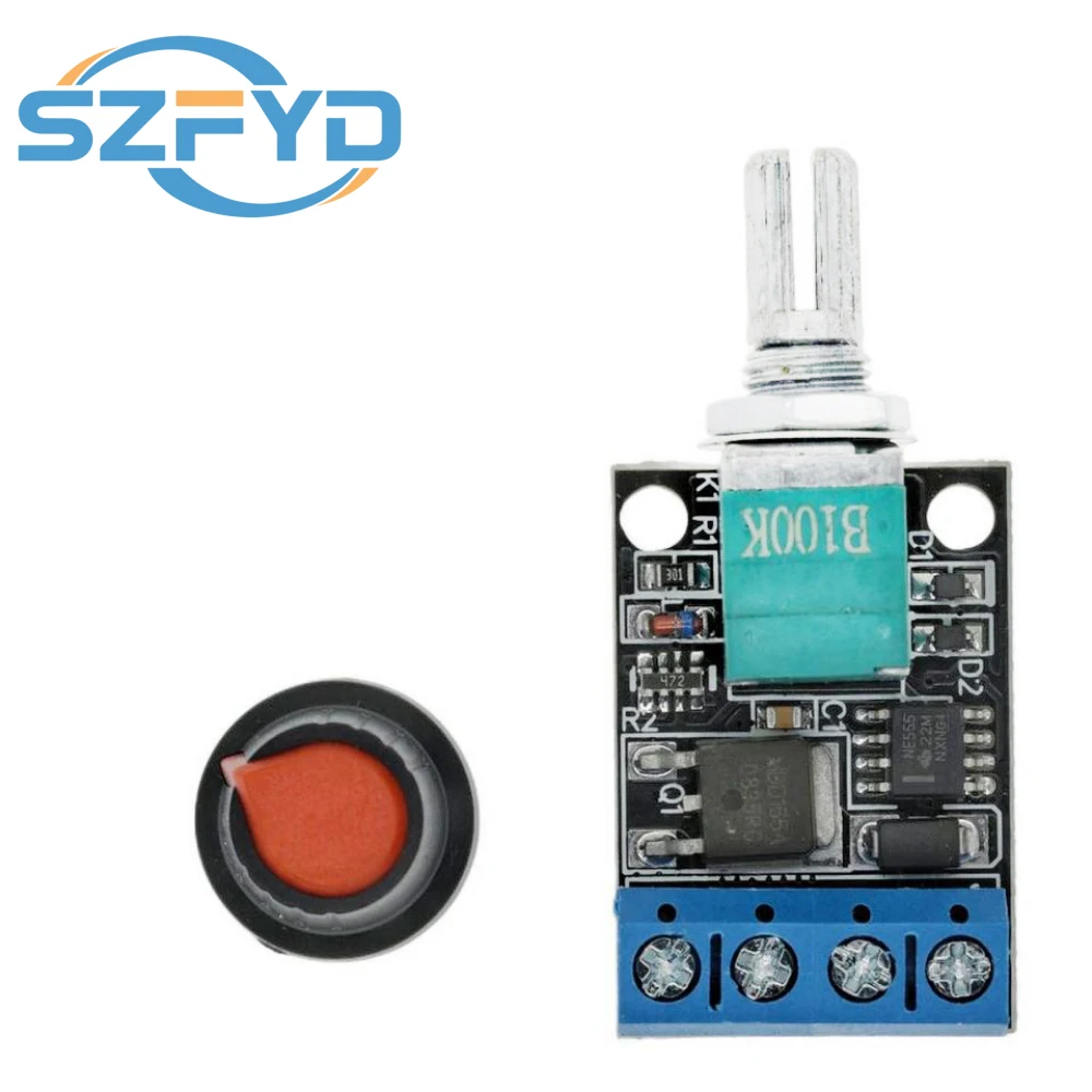 Mini controlador de velocidad motor DC PWM 12V 90W regulable - imagen 2