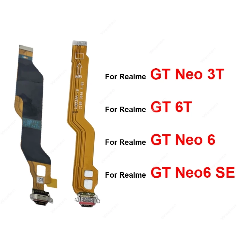 USB Charging Dock Flex For Realme GT Neo 3T 6T GT Neo6 Neo 6 SE USB Charger Jack Port Flex Cable Connector Repair Parts