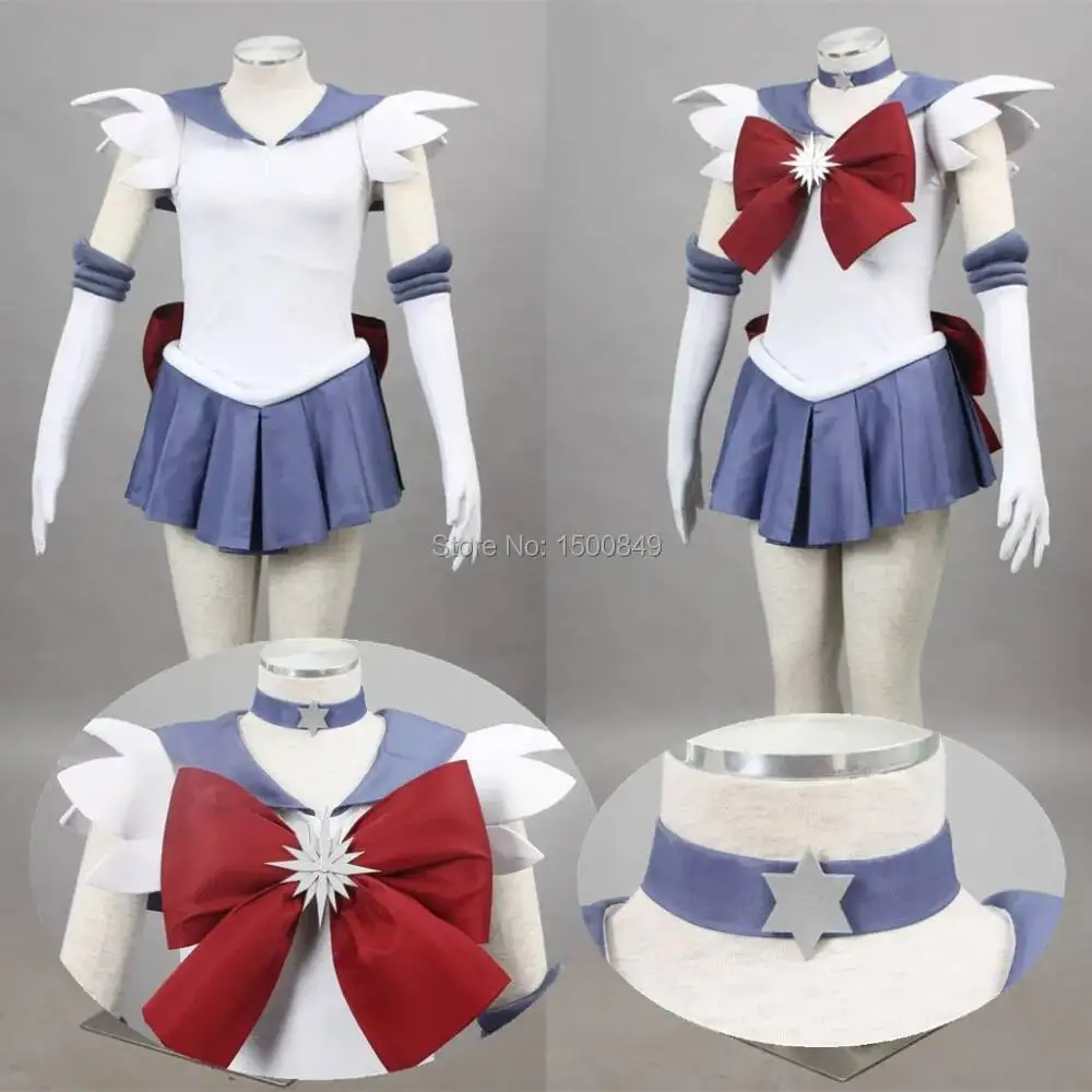 Athemis Anime Sailor Saturn Kostium Cosplay Szyty na Miarę Sukienka Rękawiczki Opaska na Głowę Kokardy Broszka Dla Dzieci Dorosłych Plus Size Wysoka Jakość — zdjęcie 4