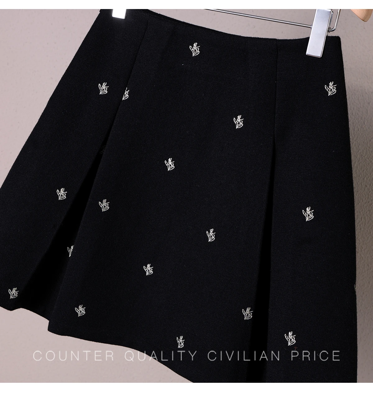 Gonna da giacca da socialite alla moda francese Set da due pezzi con risvolto ricamato monopetto a maniche lunghe con gonna a pieghe da donna