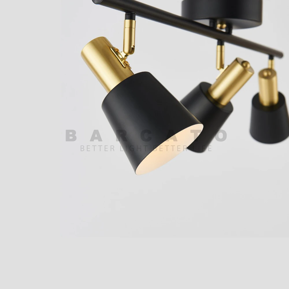 

Modern Gold Spotlight Led Ceiling Lights Black White E14 Adjustable Chandelier for Bedroom Kitchen Dining Room Light Fixtures