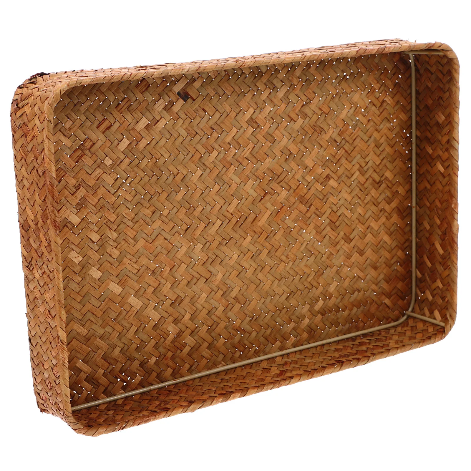 

Woven Storage Tray 30Cm Fruit Basket For Kitchen Bread Serving Hand Woven Organizer Rustic Decorative Basket