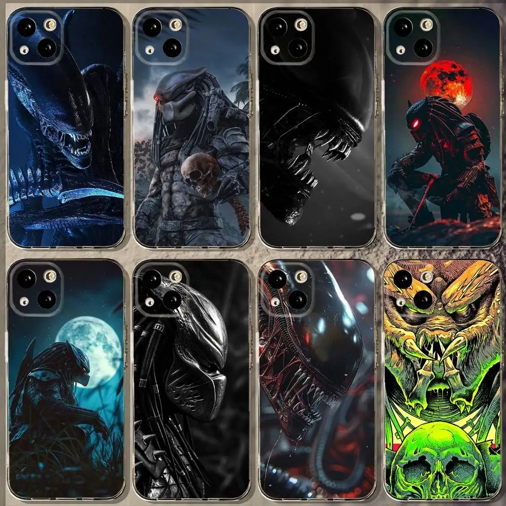 

Movie A-Alien Xenomorph Phone Case For iPhone 16,15,14,13,12,11 Plus,Pro,Max,XR,XS,X,7,8 Plus,SE,Mini Soft Transparent Cover