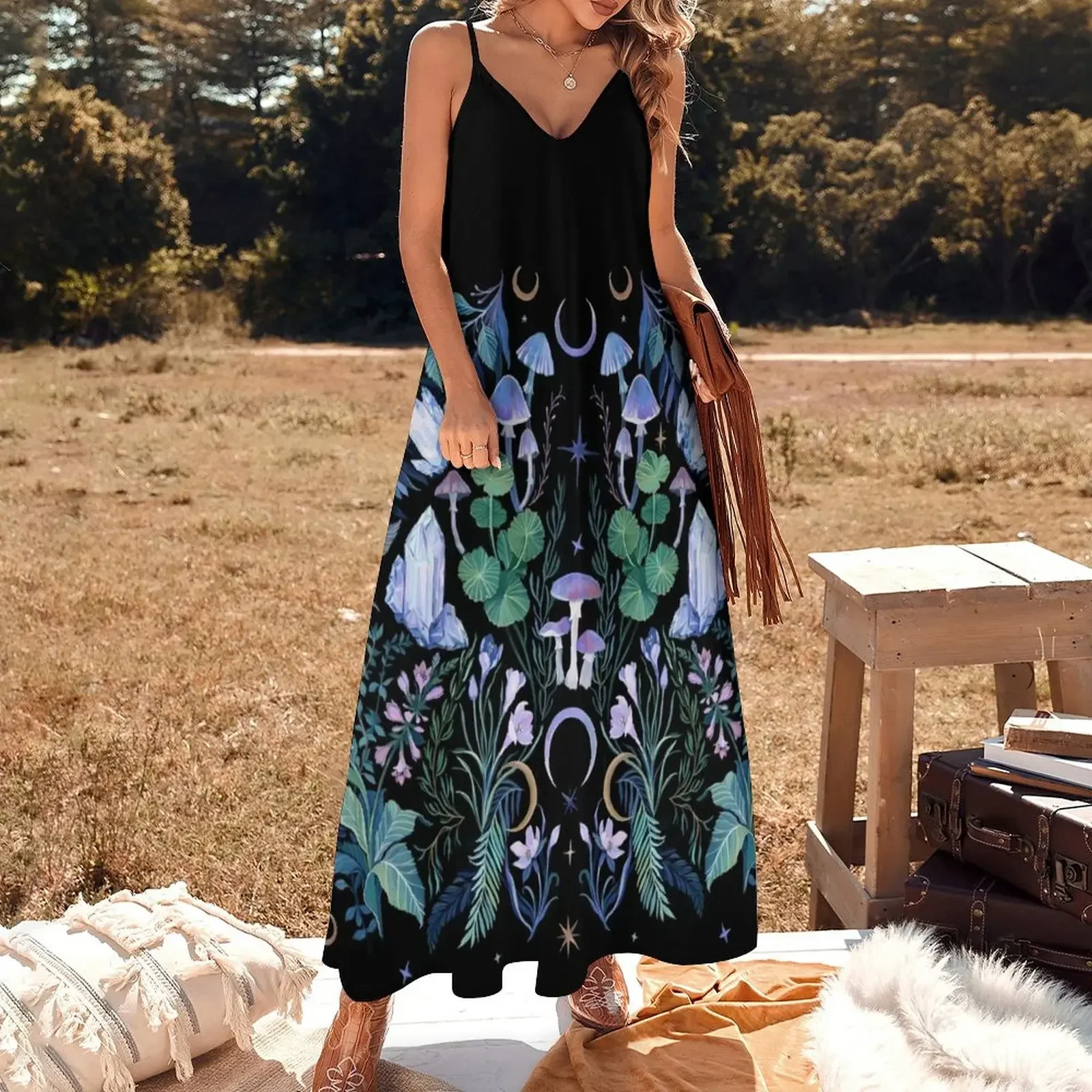 Crystals Gardens Sleeveless Dress summer dresses womens 2024 Summer dresses for women Clothing female Dress