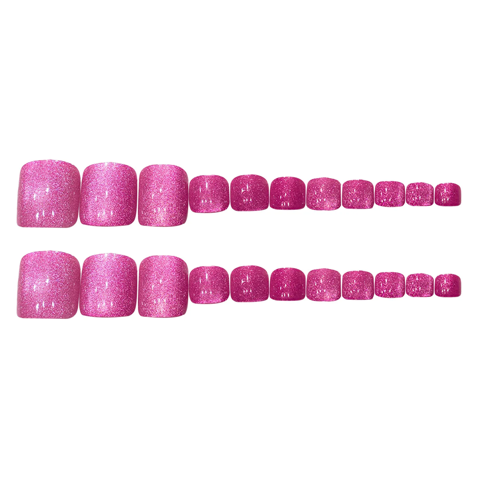 Dragon Fruit Color Fake Toenails Natural Unbreakable Nail Simple Wear for Stage Performance Wear