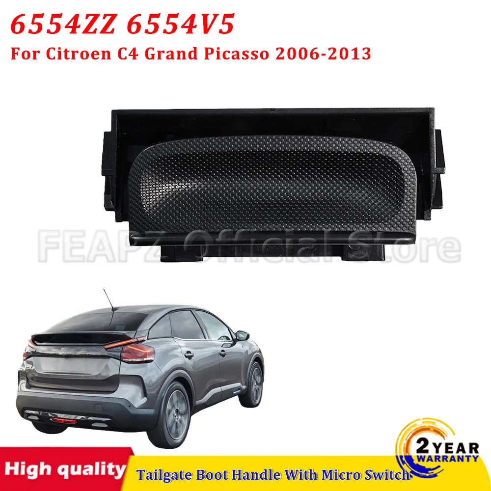 Tailgate Release Handle For Peugeot 206 207 307 308 407SW 5008 Citroen Xsara Picasso C3 C4 C4 Picasso 8726V7 6554ZZ accessories