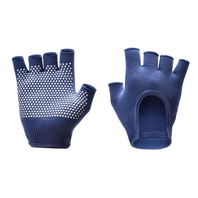 Dames Antislip Yoga Handschoenen Katoen Fitness Halve Vinger Handschoenen Ademend Outdoor Fietsen Pilates Sport Vissen Handschoenen