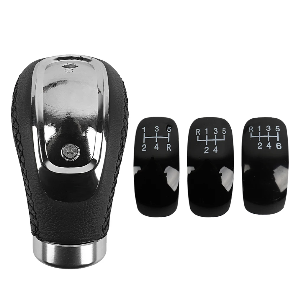 PU Leather Car Gear Shift Knob Portable Replacing 5 Speeds Stylish Universal Fashionable Interior Automotive Lever