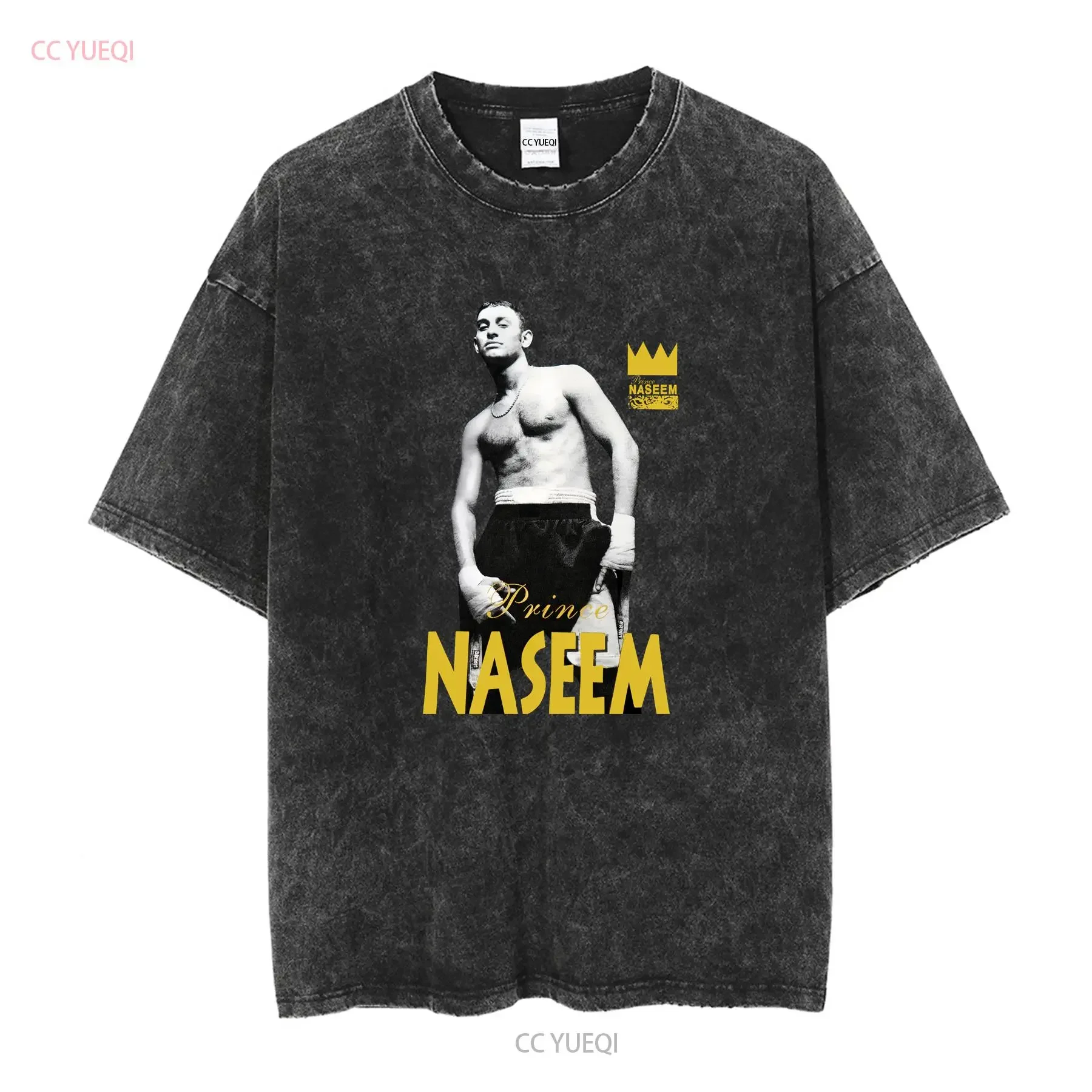 Vintage 90s Naseem Hamed Boxing T Shirt No mv2627 vintage Washed Stylish homme Casual Slightly Unisex graphic Breathable
