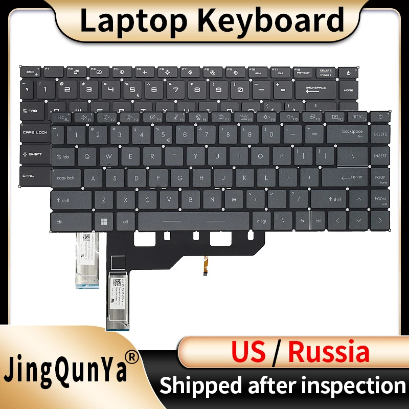 

US/RU/Russian RBG Backlit Laptop Keyboard For MSI GS66 GE66 P66 GP66 Stealth MS-16V3/1541/14C1/C2 NSK-FFBBN/ABN Replacement