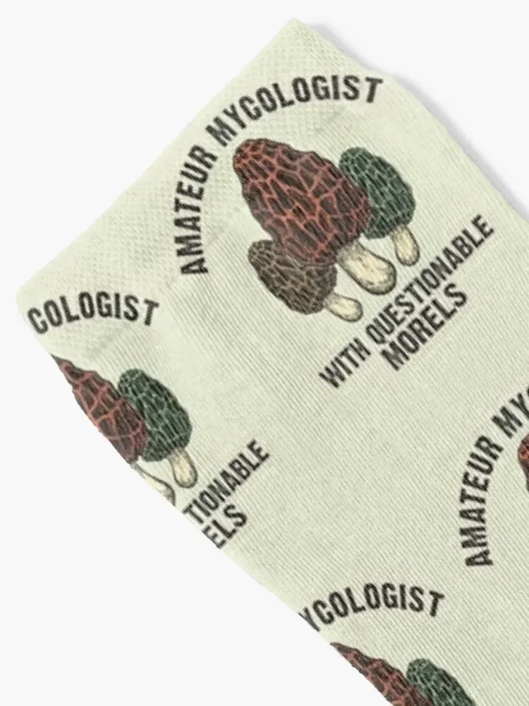 Amateur Mycologist with Questionable Morels biology lover gift Socks gift Children's custom sports Men's Socks Luxury Women's