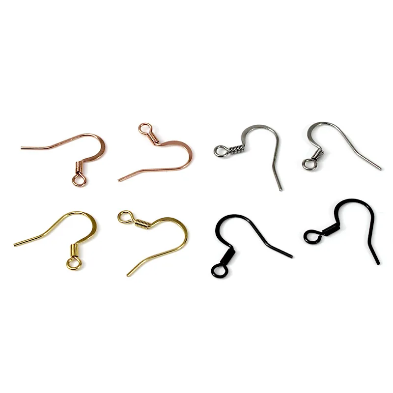 

50Pcs Stainless Steel Earrings Hooks Findings Hypoallergenic Earring Clasps Ear Wire Components For DIY Jewelry Making Supplies