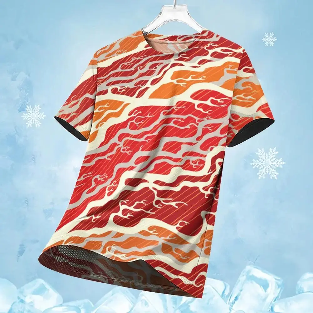 

Спортивная футболка с круглым вырезом и 3D принтом, легкая, дышащая для тренировок на открытом воздухе, повседневная одежда, несколько вариантов узоров, детская одежда