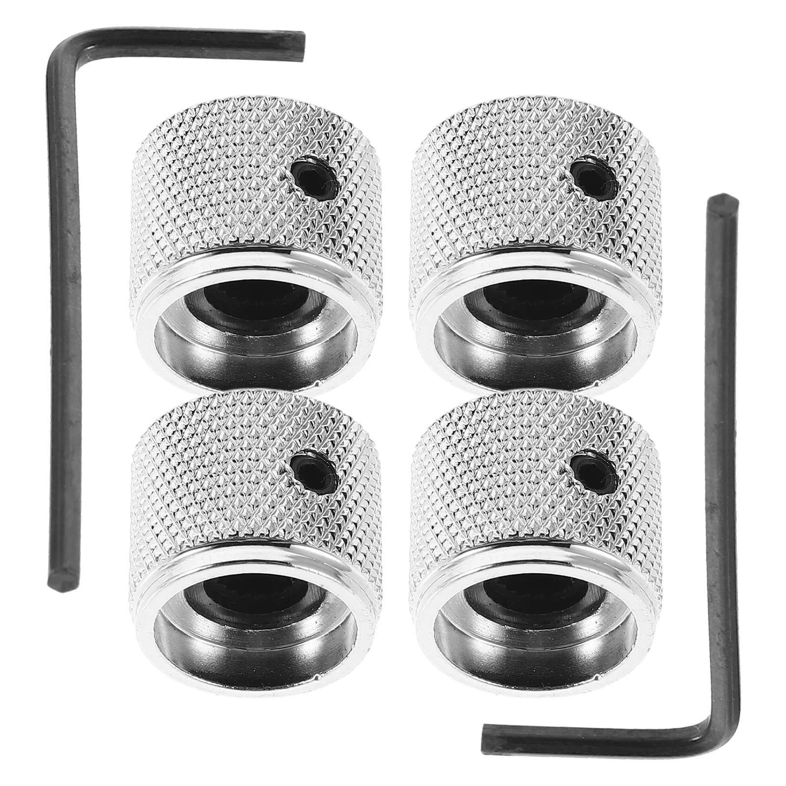 

4pcs Top Knobs with Hole for Electric Guitar Bass Volume Tone Potentiometer Metal Replacement Accessories