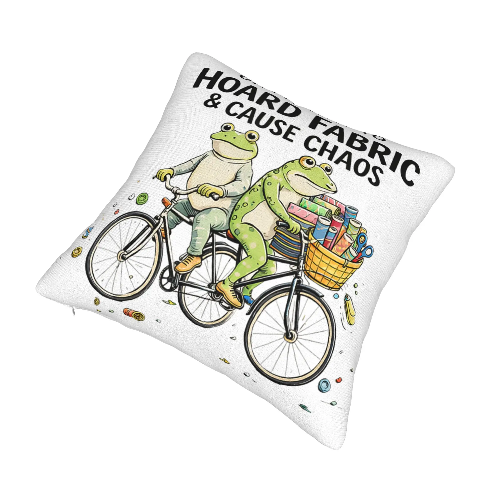 On My Way to Hoard Fabrics and Cause Chaos Pillow Cover Printed Cushion Cover Decoration Throw Pillow Case Cover Home Multi-Size