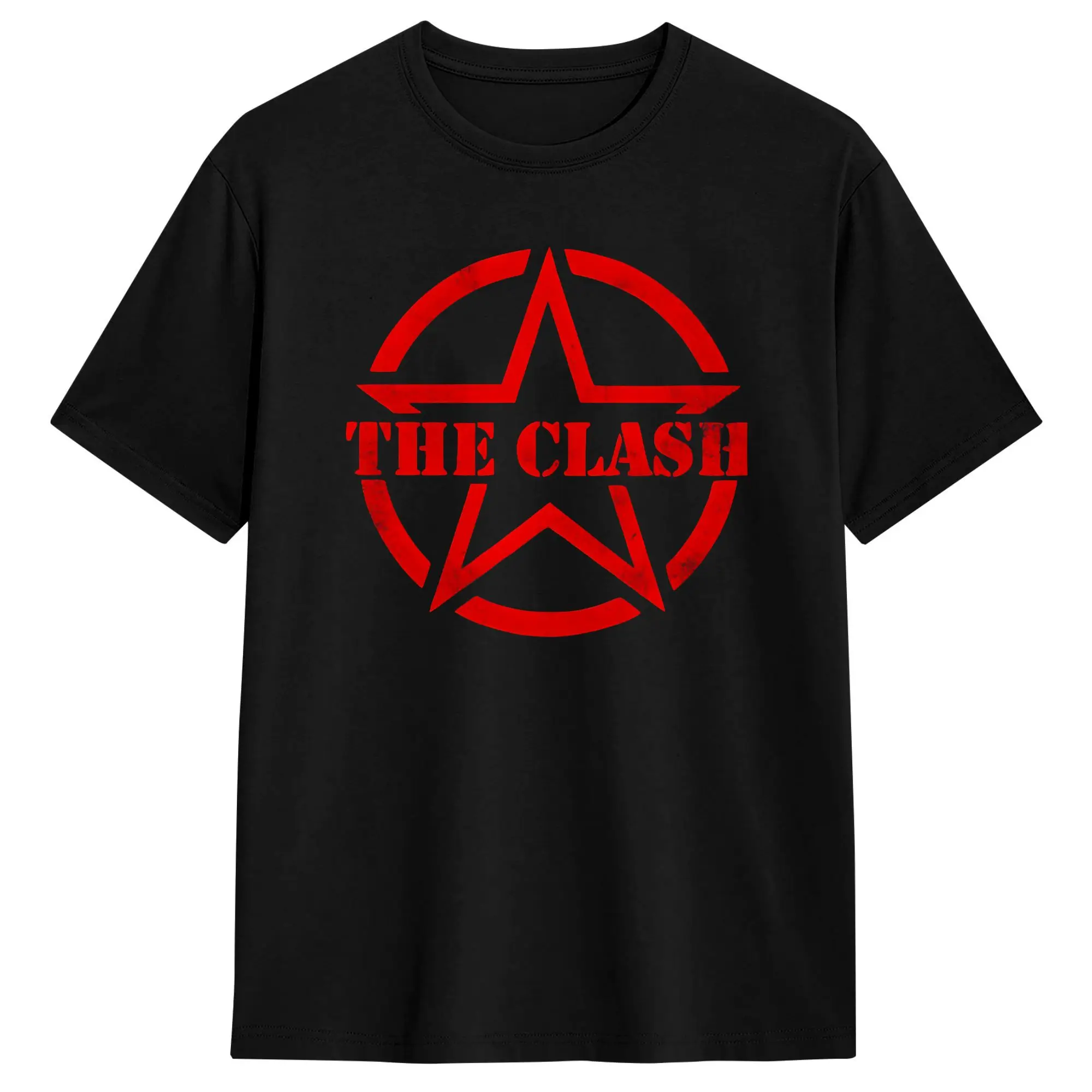 The Clash British Band  100 Cotton T Shirt For Couple Summer Streetwear T-Shirts Crewneck Harajuku Tees Plus Size Wholesale Tops