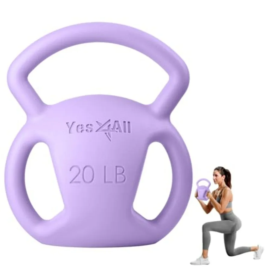

20LB Kettlebell Strength Training for Women Wide Multi-grip Textured Handle Home Gym Full Body Workout Single