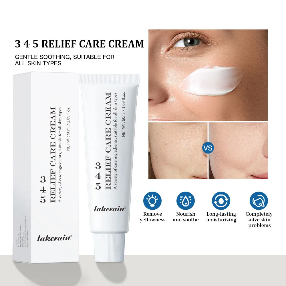 Crema 345 Relief, Hidratante, Anti-Imperfecciones, Nutre la Piel y Ofrece un Cuidado Calmante, Resultando en una Solución Integral para el Cuidado de la Piel