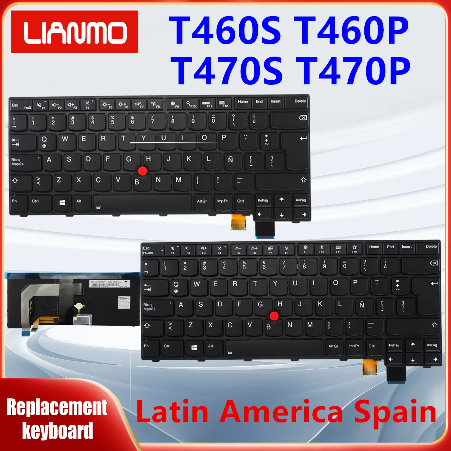 Nadaje się do Lenovo Thinkpad T460S T470S T460P T470P Ameryka Łacińska Hiszpania klawiatura do notebooka z podświetleniem język łaciński