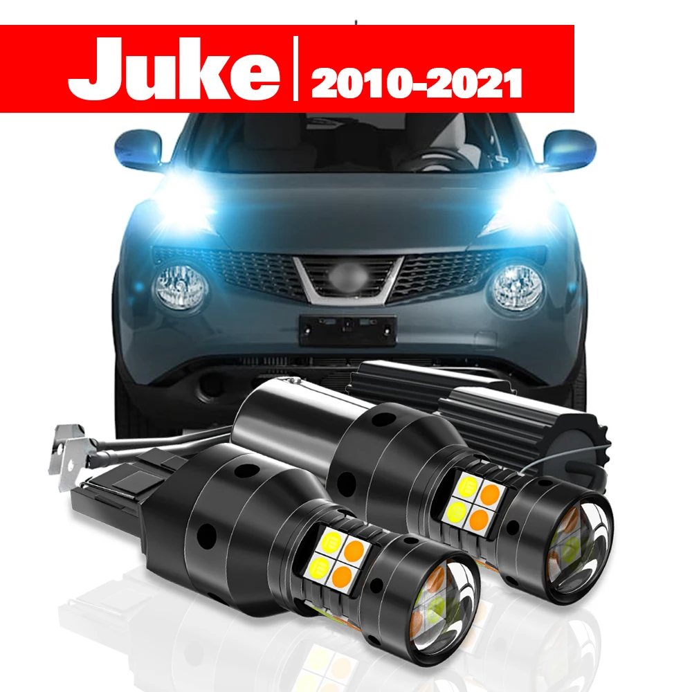 For Nissan Juke F15 F16 2010-2021 2pcs LED Dual Mode Turn Signal+Daytime Running Light DRL 2013 2014 2015 2016 2017 Accessories