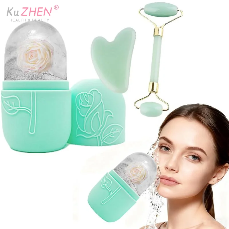 Silicone Face Massager Ice Roller Mold 1PC Reusable Tool for Pore Shrinking and Cool Relief
