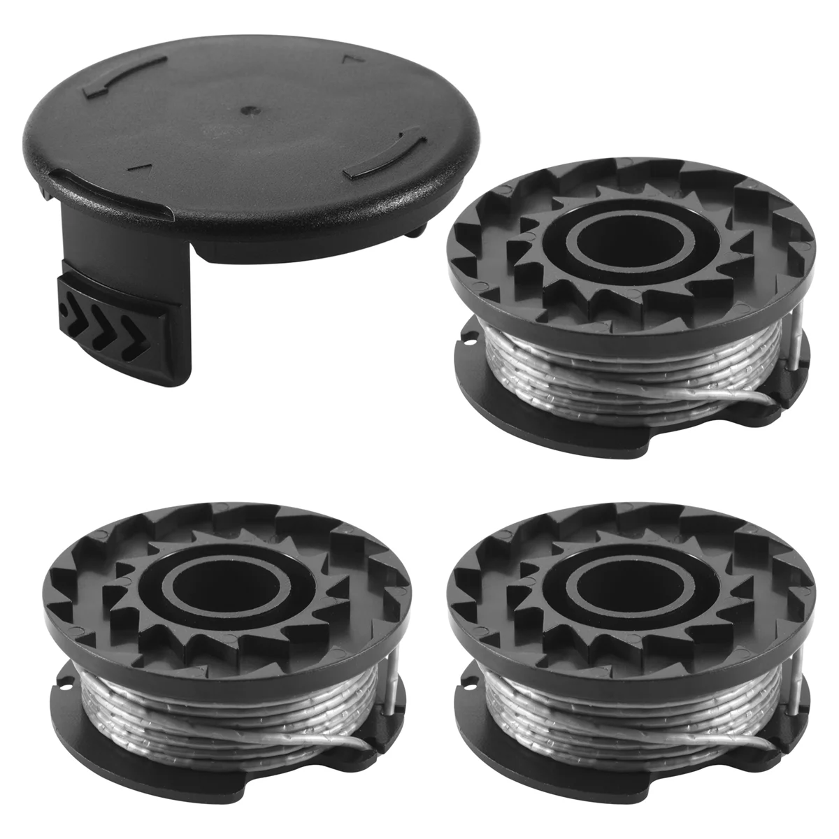 3 Pack String Trimmer F016800569 Spool Line with F016F04557 Spool Cover for Bosch Easy Grass Cut ART 23SL 26SL Vogue