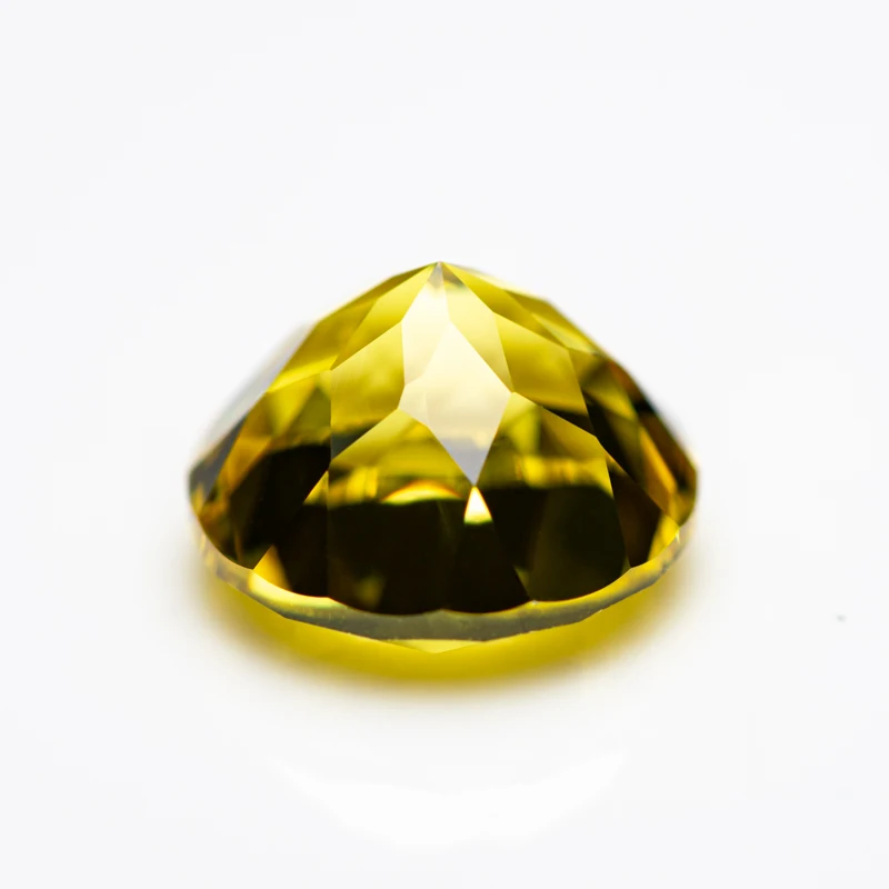 Lab Grown Sapphire Circular Canary Yellow VVS1 Perfect Charms Beads Diy for Jewelry Making Materials Selectable AGL Certificate